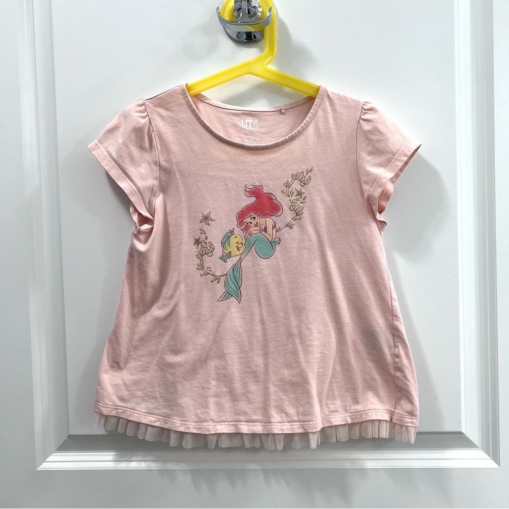 Uniqlo Disney Ariel Girls T-Shirt Size 5-6